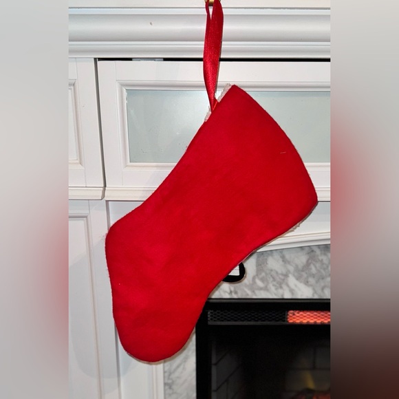 NWT kitty cat Christmas stocking with attached name tag - Picture 2 of 3